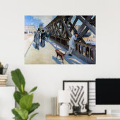 Gustave Caillebotte - Le Pont de l'Europe Poster (Thuiskantoor)