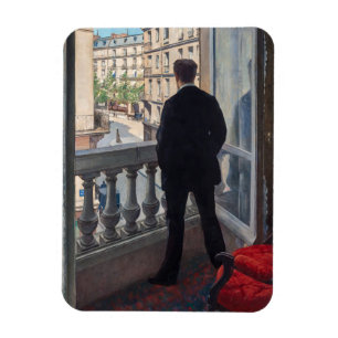 Gustave Caillebotte - Man bij het raam Magneet