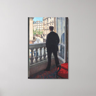 Gustave Caillebotte - Man bij het Venster Canvas Afdruk