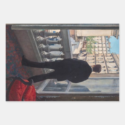 Gustave Caillebotte - Man bij het Venster Inpakpapier Vel (Voorkant 3)