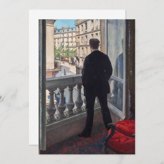 Gustave Caillebotte - Man bij het Venster Kaart (Voorkant / Achterkant)