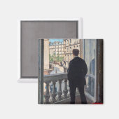 Gustave Caillebotte - Man bij het Venster Magneet (Voorkant / Achterkant)