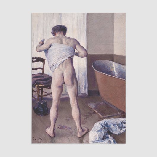 Gustave Caillebotte - Man bij zijn Bath Tissuepapier