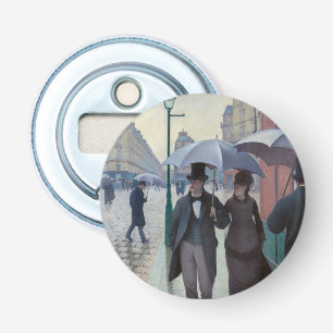 Gustave Caillebotte - Parijse straat; Regenachtige Button Flesopener