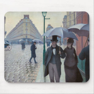 Gustave Caillebotte - Parijse straat; Regenachtige Muismat