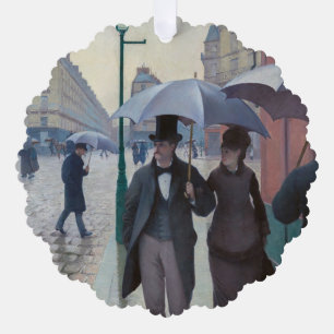 Gustave Caillebotte - Paris Street; Rainy Day Ornament Kaart