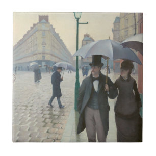 Gustave Caillebotte - Paris Street; Rainy Day Tegeltje