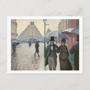 Gustave Caillebotte, Paris Street; Regenachtige Da Briefkaart