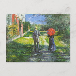 Gustave Caillebotte- Rising Road Briefkaart