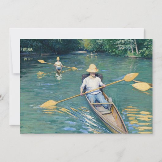Gustave Caillebotte - Roeiboten op de Yerres Kaart (Voorkant)