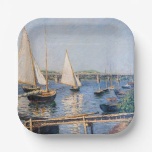 Gustave Caillebotte - Sailing Boats in Argenteuil Papieren Bordje