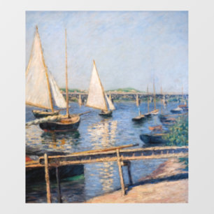 Gustave Caillebotte - Sailing Boats in Argenteuil Raamsticker