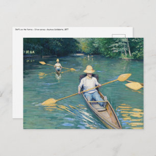 Gustave Caillebotte - Skiffs on the Yerres Briefkaart