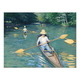 Gustave Caillebotte - Skiffs on the Yerres Foto Afdruk