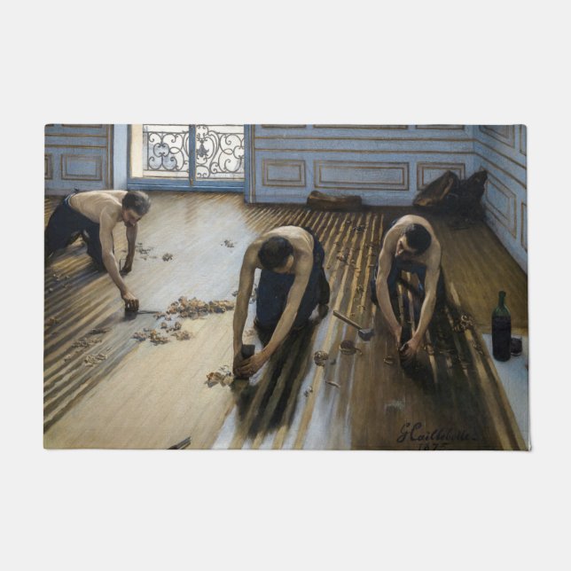 Gustave Caillebotte - The Floor Scrapers Deurmat (Voorkant)