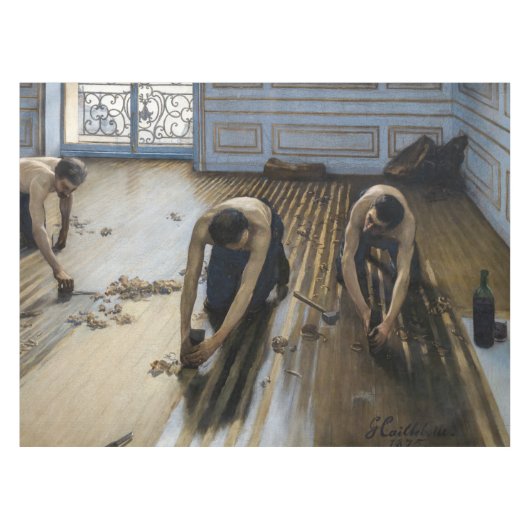 Gustave Caillebotte - The Floor Scrapers Tafelkleed (Voorkant (Horizontaal))