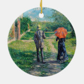 Gustave Caillebotte - The Path Uphill Keramisch Ornament (Achterkant)