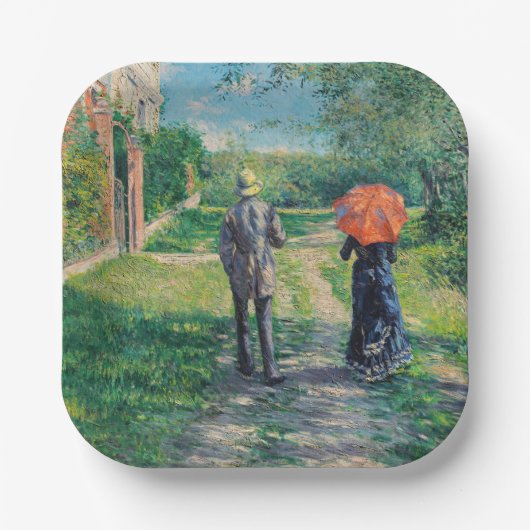 Gustave Caillebotte - The Path Uphill Papieren Bordje (Voorkant)