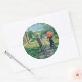 Gustave Caillebotte - The Path Uphill Ronde Sticker (Envelop)