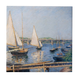 Gustave Caillebotte - Zeilboten bij Argenteuil Tegeltje