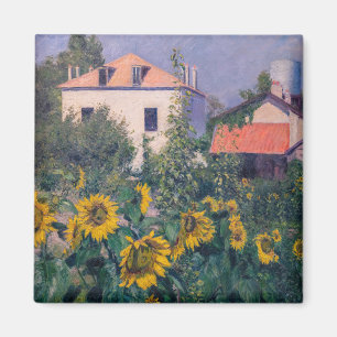 Gustave Caillebotte - Zonnebloemen, tuin Magneet
