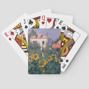 Gustave Caillebotte - Zonnebloemen, tuin Pokerkaarten
