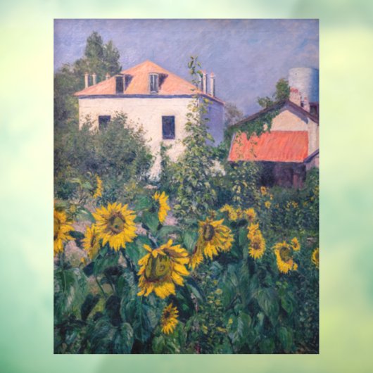 Gustave Caillebotte - Zonnebloemen, tuin Raamsticker (Vel 3)