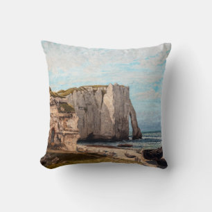 Gustave Courbet - Cliffs at Etretat after Storm Kussen