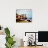 Gustave Courbet - Cliffs at Etretat after Storm Poster (Thuiskantoor)