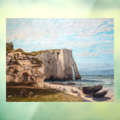 Gustave Courbet - Cliffs at Etretat after Storm Raamsticker (Vel 3)
