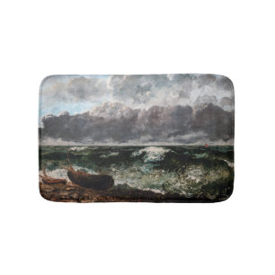 Gustave Courbet - De stormachtige zee / De golf Badmat