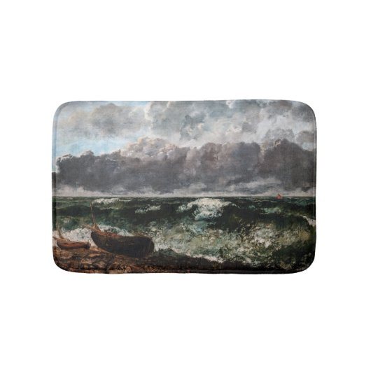 Gustave Courbet - Het stormachtige Zee / De golf Badmat (Voorkant)