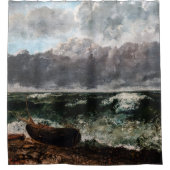 Gustave Courbet - Het stormachtige Zee / De golf Douchegordijn (Voorkant)