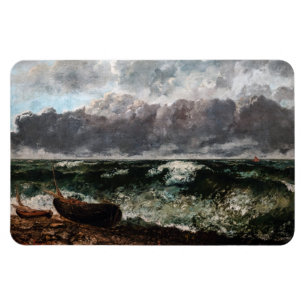 Gustave Courbet - Het stormachtige Zee / De golf Magneet