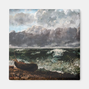 Gustave Courbet - Het stormachtige Zee / De golf Magneet