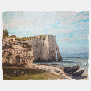 Gustave Courbet - Kliffen bij Etretat na storm Fleece Deken