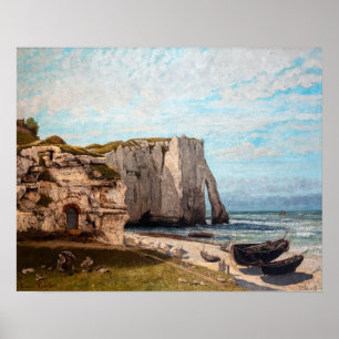 Gustave Courbet - Kliffen bij Etretat na storm Poster