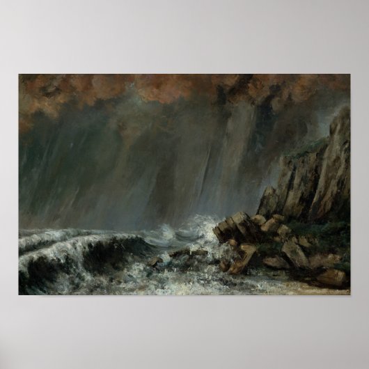 Gustave Courbet - Marine: The Waterspout Poster (Voorkant)