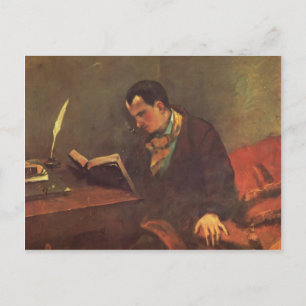 Gustave Courbet - Portret van Charles Baudelaire Briefkaart