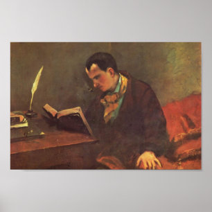 Gustave Courbet - Portret van Charles Baudelaire Poster