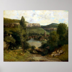Gustave Courbet Uitzicht van Ornans Poster
