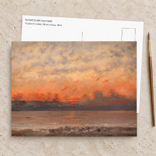 Gustave Courbet - Zonsondergang Briefkaart