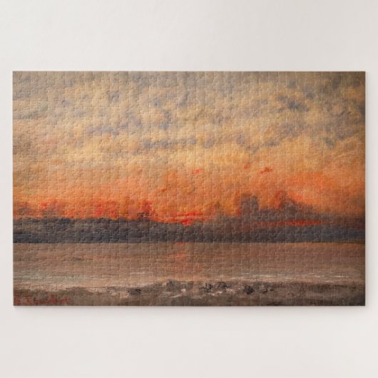 Gustave Courbet - Zonsondergang Legpuzzel (Horizontaal)
