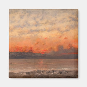 Gustave Courbet - Zonsondergang Magneet