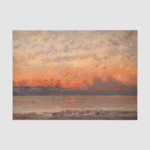 Gustave Courbet - Zonsondergang Tissuepapier