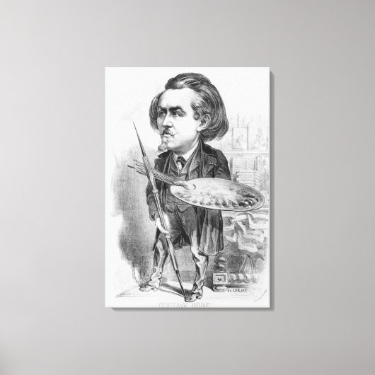 Gustave Dore (1832-83), karikatuur van Le Boulev Canvas Afdruk (Voorkant)