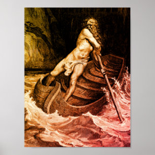 Gustave Doré - Caron Rowing/Dante's Inferno Poster