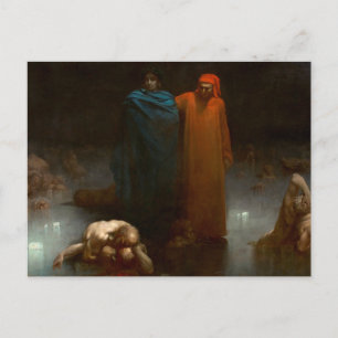 Gustave Dore - Dante And Virgil In The Ninth Circl Briefkaart
