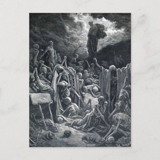 Gustave Dore:De visie van de vallei van droge Bott Briefkaart (Voorkant)