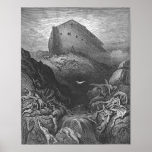 Gustave Doré - Een duif wordt uit de ark gezonden Poster